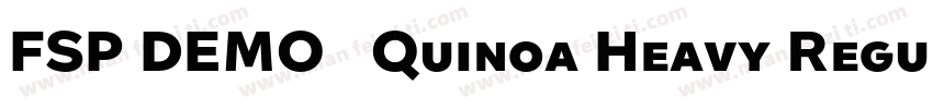FSP DEMO   Quinoa Heavy Regula字体转换